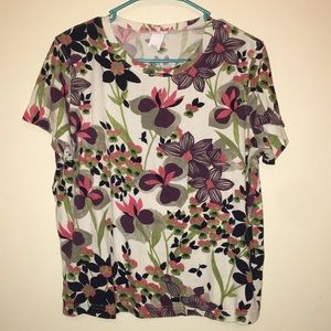 Hot Cotton shirt and pants outfit floral sz LP